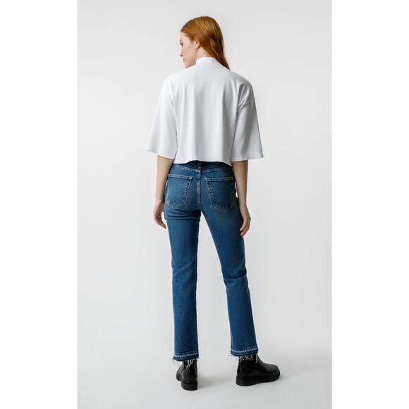 AMO NWT Bella Slight Boot Crop Denim Jean in Crush // 00 - Picture 4 of 15